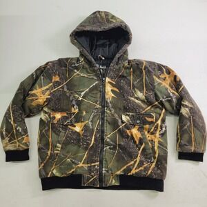 WFS Element‎ Gear MCJ101 Camo Youth Size XL Insulated Hooded Hunting Coat Jacket